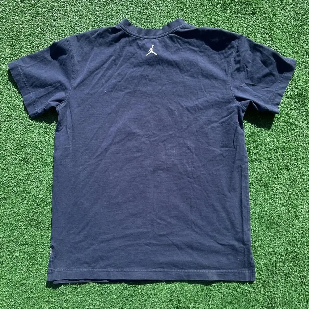 Vintage Nike Air Jordan Shirt Men’s XL Embroidered Jumpman Logo Blue White Y2K